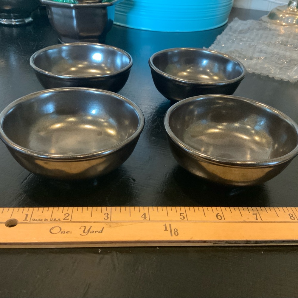Juliska Pewter Stoneware Small Bowls Set of 4 Portugal